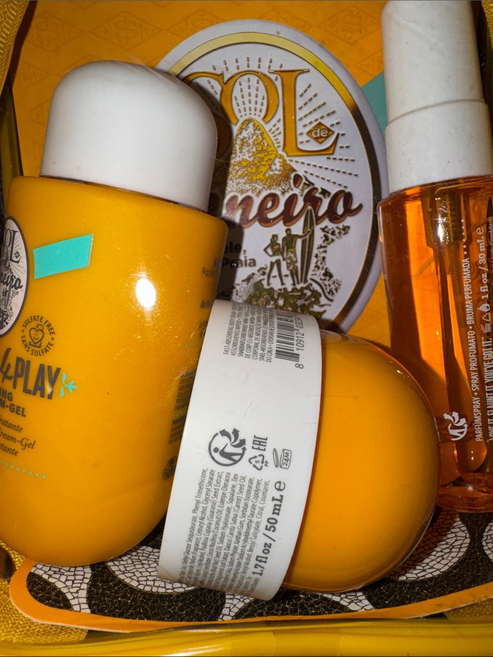 Sol de Janeiro Bright Yellow Bath & Body Set with Body Oil